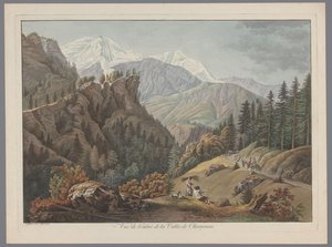 Vue de la vallée de Chamonix - François Guillaume Lardy (possibly)