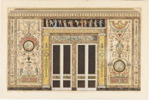 Projet pour un salon de musique (Design pour une élévation murale dans une salle de musique) - Francois Joseph Belanger