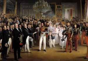 Révolution de 1830 : La Chambre des députés présente au duc d