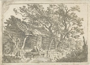 Paysage avec une grange