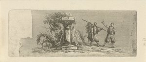 Paysage avec deux pêcheurs grecs - François Joseph Pfeiffer (II)