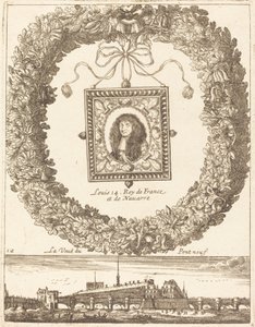 La vue du Pont Neuf; Louis XIV Roi de France et de Navarre - François Le Febvre