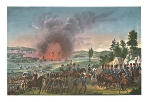 Retraite des Français après la bataille de Leipzig, 19 octobre 1813, vers 1850 - François Pigeot