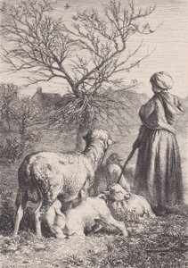 Une Bergère, vers 1852 - François Rouget