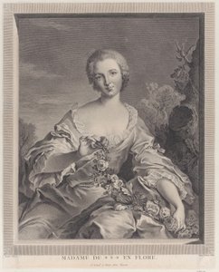 Portrait de Louise Henriette de Bourbon Conti en Flora