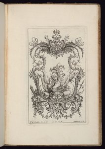 Cartouche avec trophée armorial, Livre d