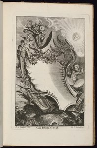 Cartouche avec corne d