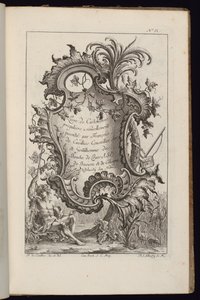 Cartouche avec palmier, Livre de Cartouches Irréguliers