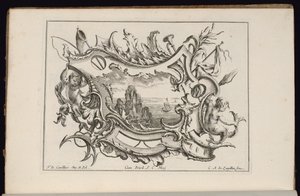 Cartouche avec jeunes tritons, Livre de Cartouches Irréguliers