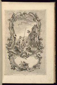 Conception pour un cartouche avec grands et petits compartiments - François de Cuvilliés the Elder