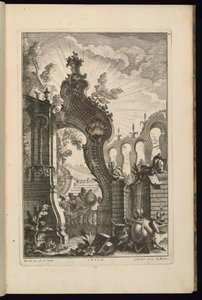 Conception pour Fontaine avec Arches en Treillis - François de Cuvilliés the Elder