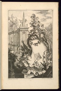 Conception pour une fontaine avec deux putti et un filet de pêche - François de Cuvilliés the Elder