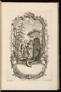 Conception pour un cartouche avec grands et petits compartiments - François de Cuvilliés the Elder