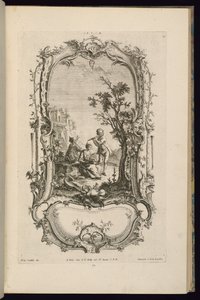 Conception pour une cartouche avec grands et petits compartiments - François de Cuvilliés the Elder