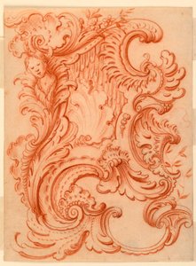 Dessin pour un Écusson Rocaille - François de Cuvilliés the Elder