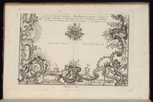 Deux quarts de plafond, Nouveau Livre de Plafonds Irréguliers - François de Cuvilliés the Elder
