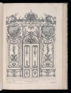 Mur avec double porte, Livre de Lambris - François de Cuvilliés the Elder