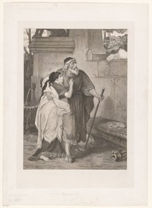 Œdipe aveugle guidé par Antigone