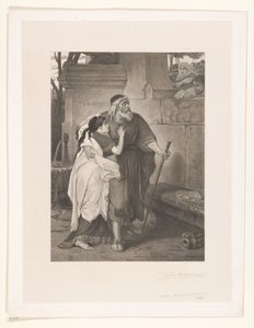 Œdipe aveugle guidé par Antigone - François de Meersman (signed by artist)