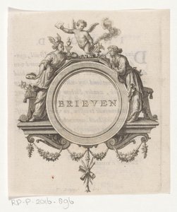 Figure allégorique et femme écrivant