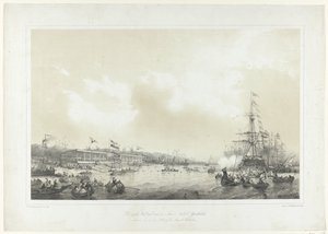 La première course du Kon: Nederl: Yachtclub, tenue le 10 juin 1846 sur la Meuse à Rotterdam - Frans Arnold Breuhaus de Groot