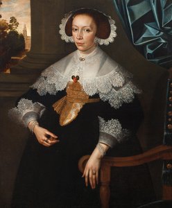 Portrait de Florence-Marguerite de Renesse-Warfusée, comtesse de Grimbergen, 1641 - Frans Denys