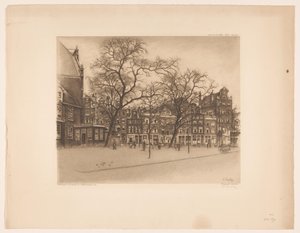 Vue du Noordermarkt à Amsterdam - Frans Everbag (signed by artist)