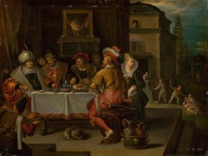 La parabole du riche et du mendiant Lazare, 1615 - Frans Francken the Younger