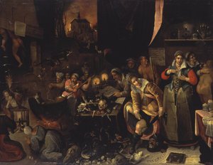 La cuisine des sorcières, 1606 - Frans Francken the Younger