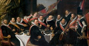Un banquet des officiers de la compagnie de milice de Saint-Georges, 1616 - Frans Hals