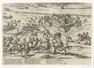 Prise du fort près de Zutphen, 1591 (Serie 10: Nederlandse en Buitenlandse Gebeurtenissen, 1587-1612) - Frans Hogenberg (workshop of)