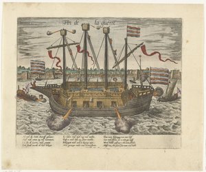 Le navire Fin de la guerre, 1585 - Frans Hogenberg