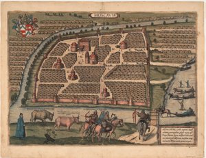 Carte de Moscou du 16ème siècle De : Civitates orbis terrarium, 1575