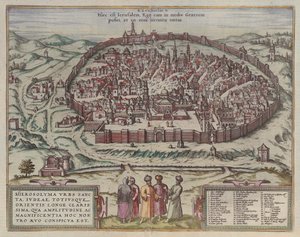 La Carte de Jérusalem De: Jansson, Jan. Illustriorum Hispaniae urbium tabulae, Amsterdam, 1657 - Frans Hogenberg