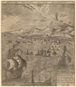 Bataille navale dans le détroit de Messine - Frans Huys after Pieter Bruegel the Elder