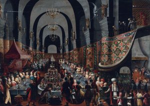 Le festin de Balthazar - Frans II Francken
