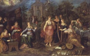 La parabole des vierges sages et folles - Frans II the Younger Francken