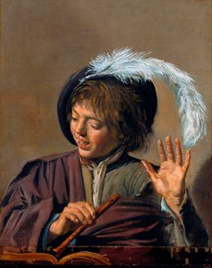 Garçon chantant avec flûte, vers 1623