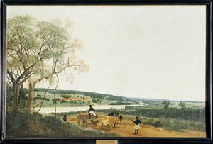 La charrette a boeufs, paysage bresilien ...