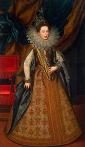 Portrait de Marguerite de Savoie, 1589-1655, duchesse de Mantoue et de Montferrat, 1608