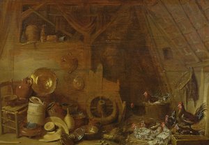 Intérieur de grange - Frans Ryckhals