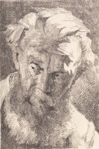 Vieil homme barbu regardant de côté - Frans Schwartz