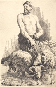Le berger avec les béliers - Frans Schwartz