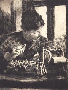 Dentellière à la fenêtre
