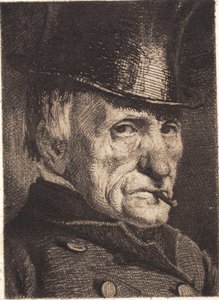 Homme avec chapeau et cigare - Frans Schwartz
