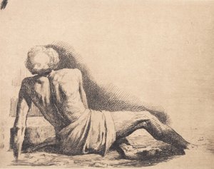 Homme couché - Frans Schwartz