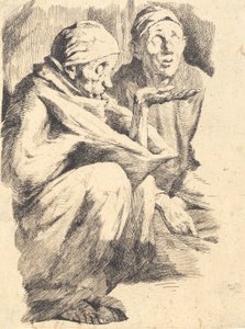 Deux mendiants aveugles - Frans Schwartz