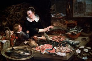 Une poissonnerie, vers 1616-1618 - Frans Snyders or Snijders