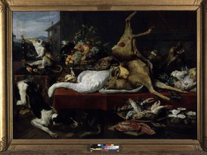 Nature morte de gibier, poisson, fruits et légumes - Frans Snyders