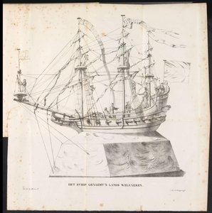 Navire en char dans le cortège pour Saint Rombout, 1825